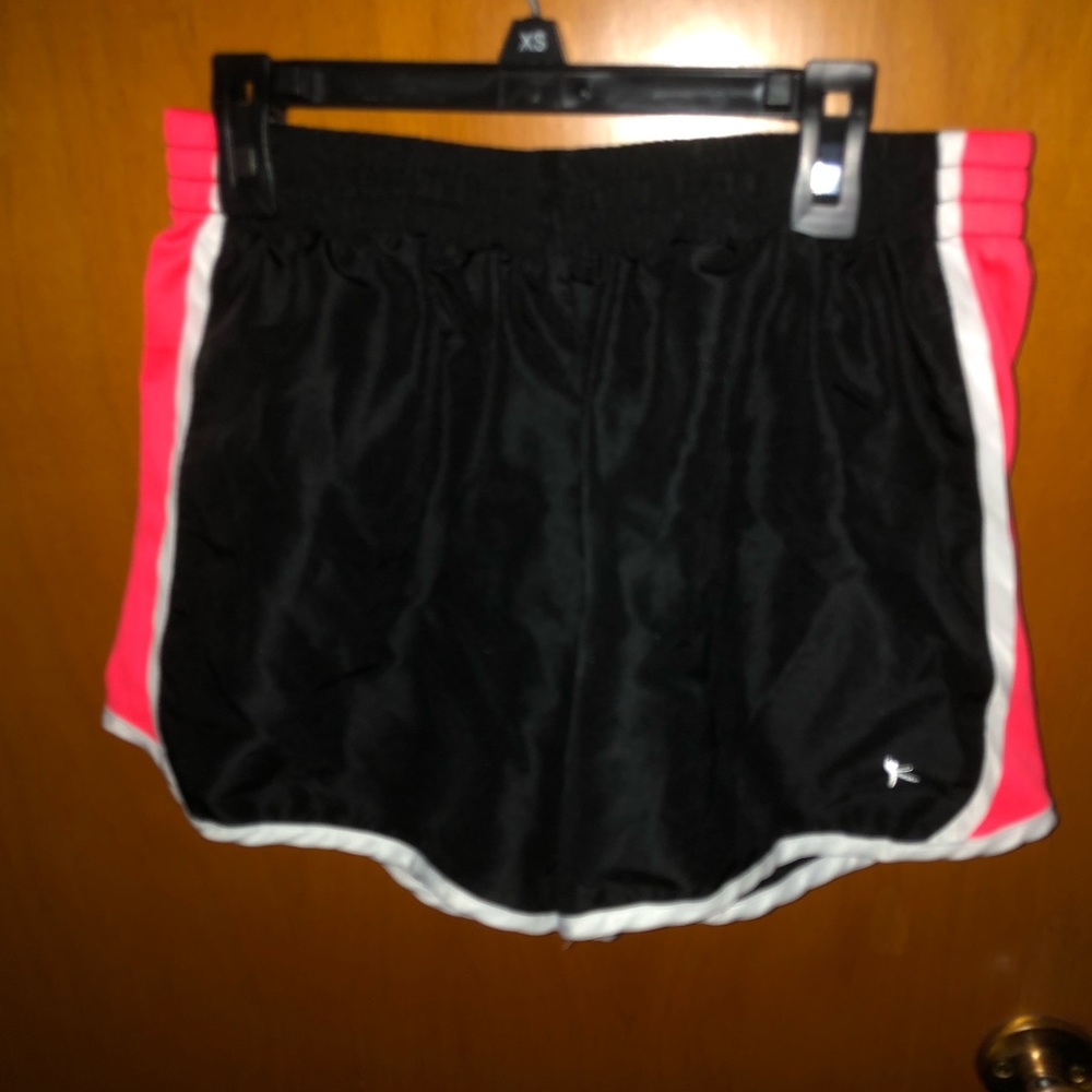 Black, Pink, and White Athletic Shorts
